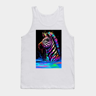 Сolorful zebra Tank Top